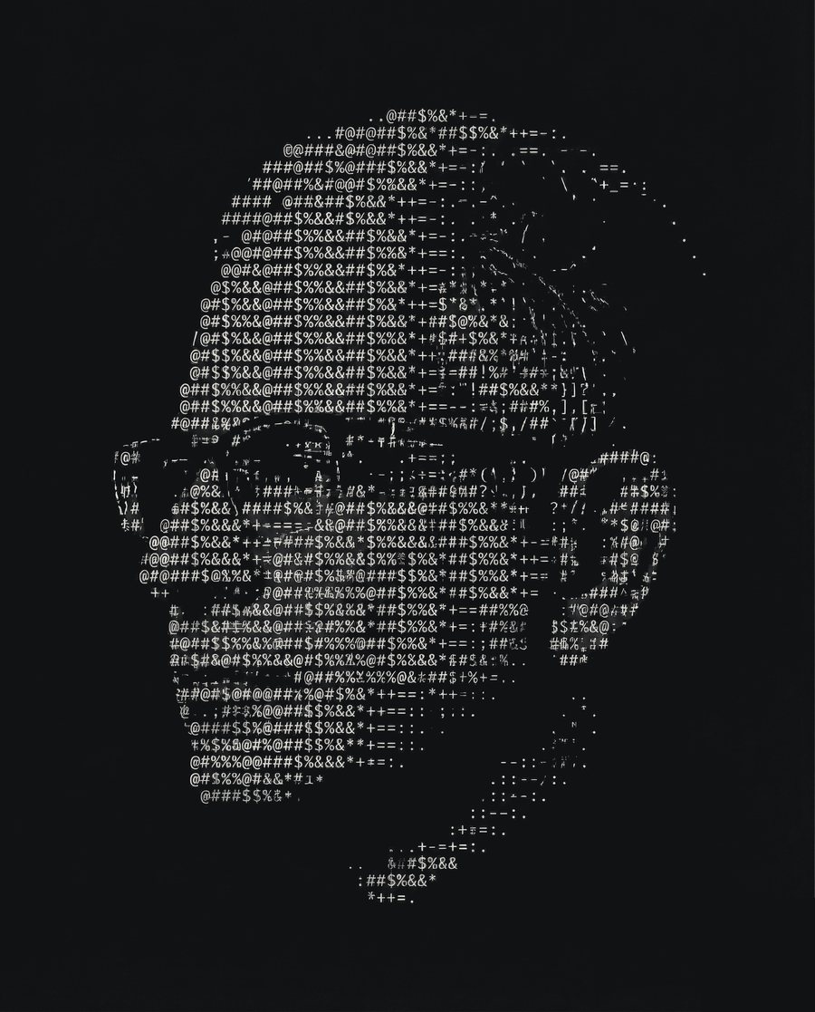 ASCII-art portrait of Stu Panensky